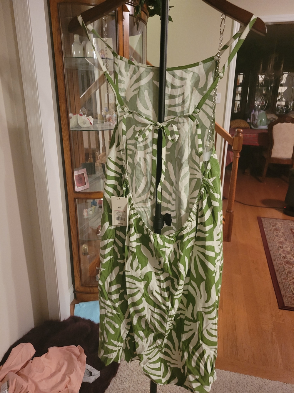 a new day Green and White Tropical Mini Dress - Picture 3 of 5
